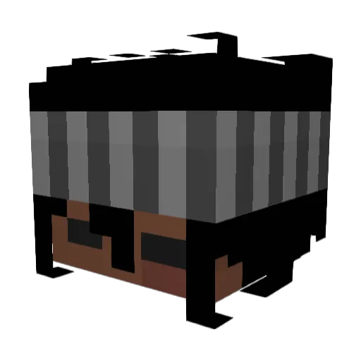 iTrapLUCKI Minecraft avatar head, 3D render