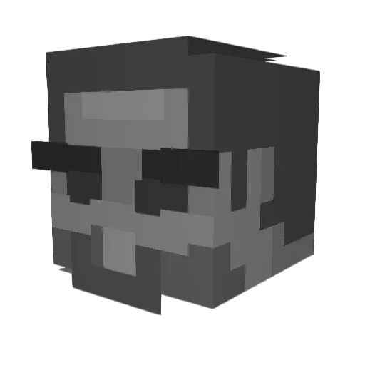 iTrapQ Minecraft avatar head, 3D render