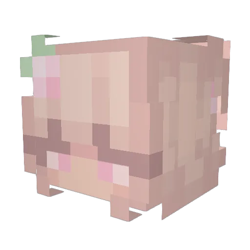 iTrinitea Minecraft avatar head, 3D render