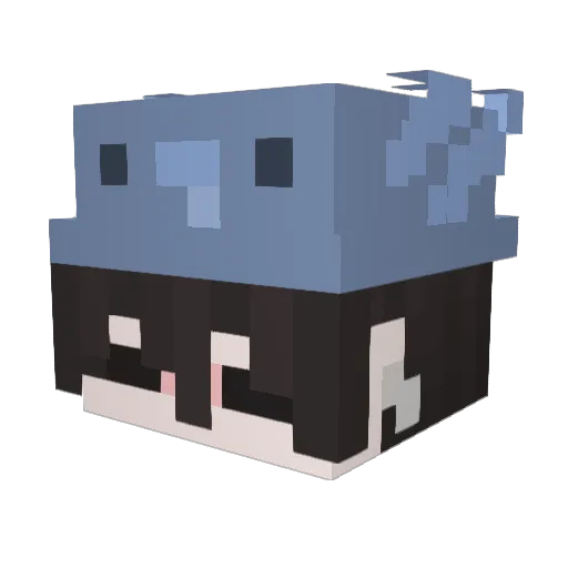 iTrip Minecraft avatar head, 3D render