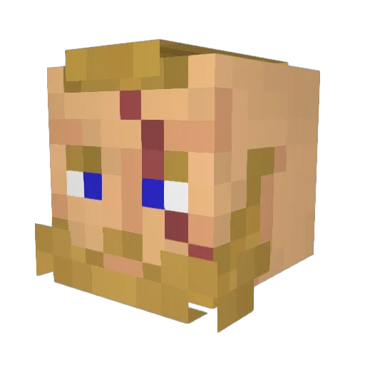 iTrippaz Minecraft avatar head, 3D render
