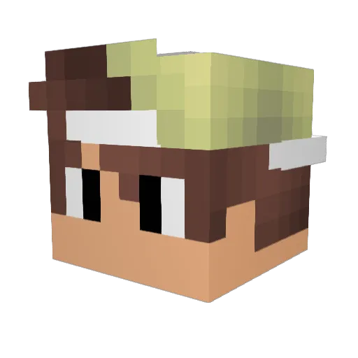 iTurab_YT Minecraft avatar head, 3D render