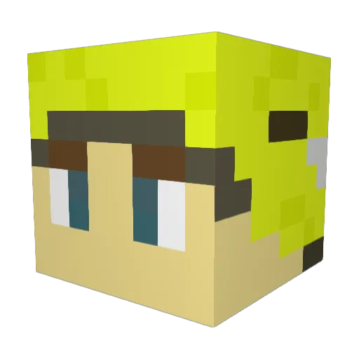 iTurbohd Minecraft avatar head, 3D render