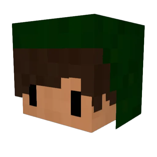 iTzBluffy Minecraft avatar head, 3D render