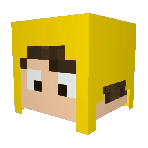 iTzCloix Minecraft avatar head, 3D render