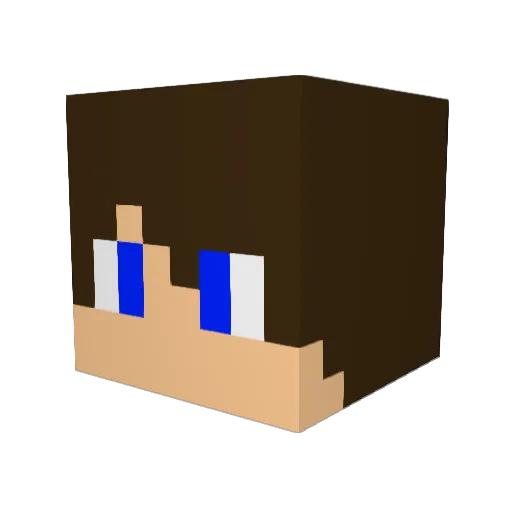 iTzDachs Minecraft avatar head, 3D render