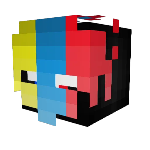 iTzGroovy Minecraft avatar head, 3D render