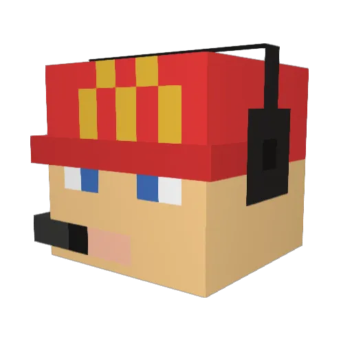 iTzJanPvP Minecraft avatar head, 3D render