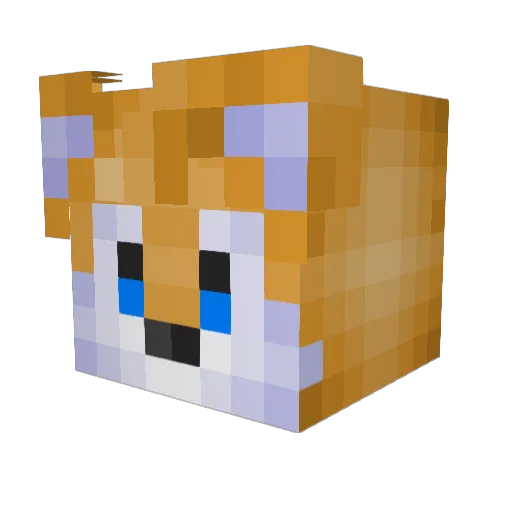 iTzJu Minecraft avatar head, 3D render