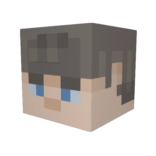 iTzKritZ Minecraft avatar head, 3D render