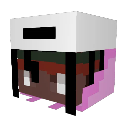 iTzMeTussi Minecraft avatar head, 3D render