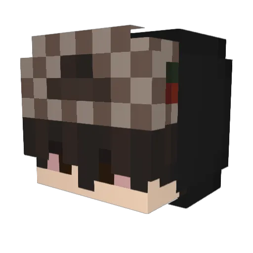 iTzMemox Minecraft avatar head, 3D render