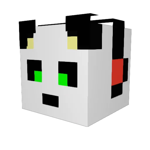 iTzPandaBenPvP Minecraft avatar head, 3D render