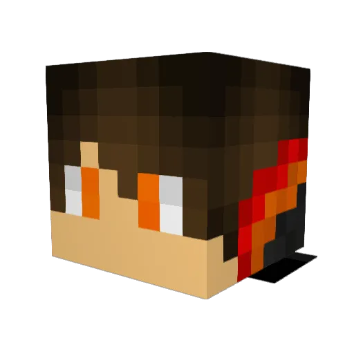 iTzRedSoftie Minecraft avatar head, 3D render