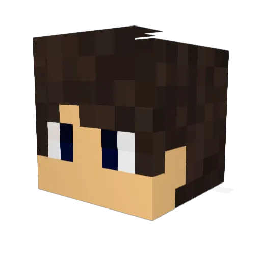 iTzRibiMC Minecraft avatar head, 3D render