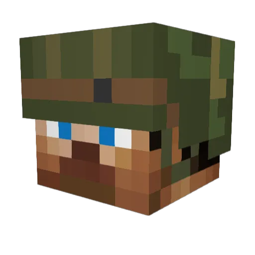 iTzRoTa Minecraft avatar head, 3D render