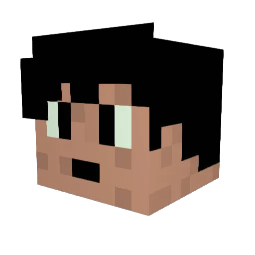 iTzSacon Minecraft avatar head, 3D render