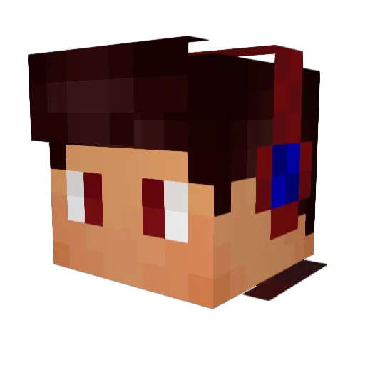 iTzSahne Minecraft avatar head, 3D render