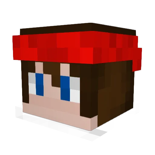 iTzShakka Minecraft avatar head, 3D render