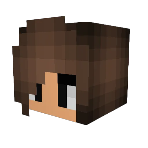 iTzSilvi Minecraft avatar head, 3D render