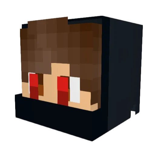 iTzSpaceHD Minecraft avatar head, 3D render