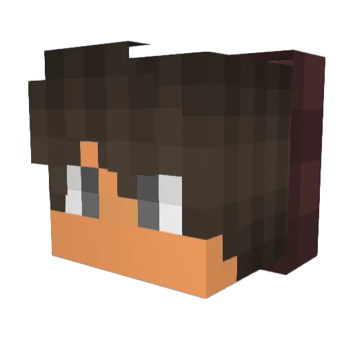 iTzVirtual00 Minecraft avatar head, 3D render