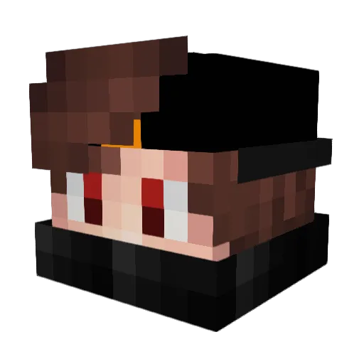 iTzWolfi Minecraft avatar head, 3D render