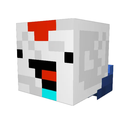 iTz_Chicken_HD Minecraft avatar head, 3D render