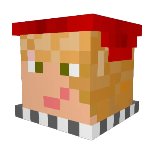 iTzinstavale Minecraft avatar head, 3D render