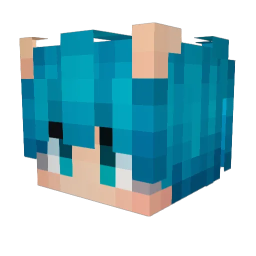 iUroZi Minecraft avatar head, 3D render