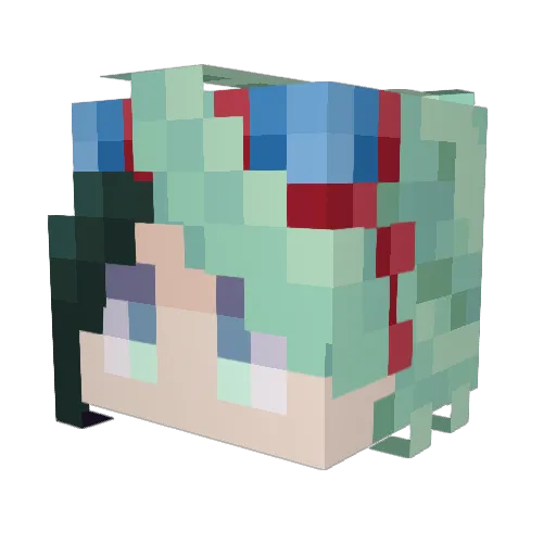 iUzziee Minecraft avatar head, 3D render