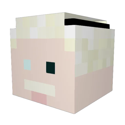 iVapr Minecraft avatar head, 3D render