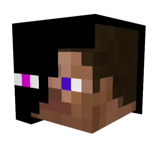 iVaqeHD Minecraft avatar head, 3D render