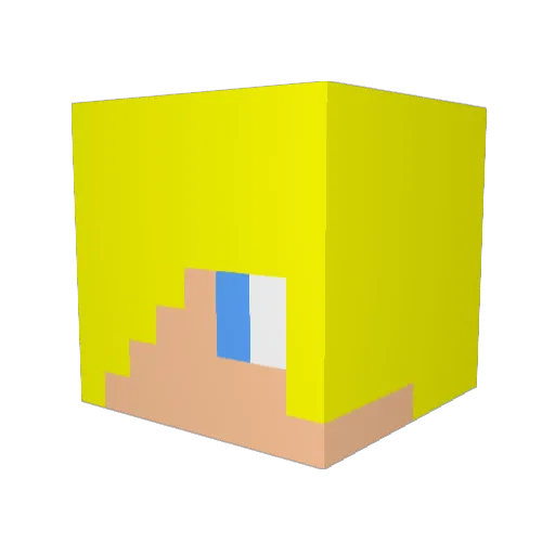 iVeZ Minecraft avatar head, 3D render