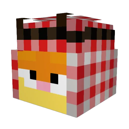 iVelocty Minecraft avatar head, 3D render