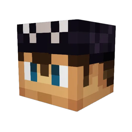 iVentureHD Minecraft avatar head, 3D render