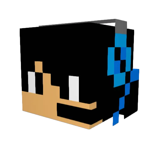 iVerity Minecraft avatar head, 3D render
