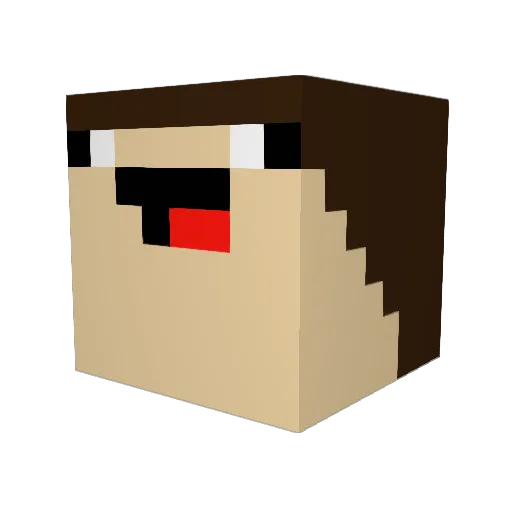iVeryDerpy Minecraft avatar head, 3D render