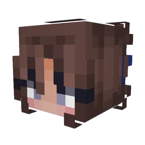 iVishnya Minecraft avatar head, 3D render
