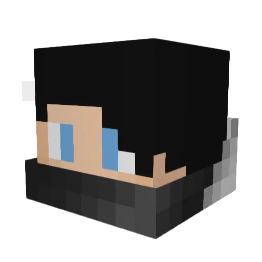 iWKS_ Minecraft avatar head, 3D render
