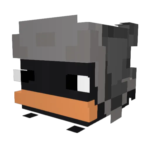 iWaddlez Minecraft avatar head, 3D render