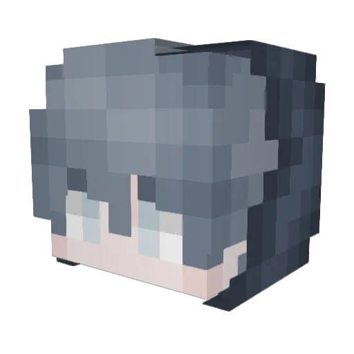 iWaff Minecraft avatar head, 3D render