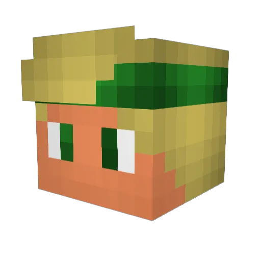 iWaiZz_ Minecraft avatar head, 3D render