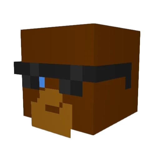 iWalterb1ack Minecraft avatar head, 3D render