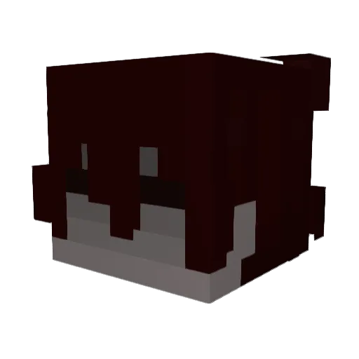 iWarg Minecraft avatar head, 3D render