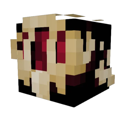 iWarped Minecraft avatar head, 3D render