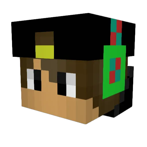 iWilton Minecraft avatar head, 3D render