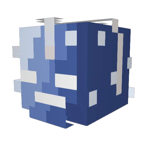 iWispy Minecraft avatar head, 3D render