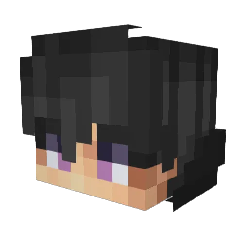 iWolf Minecraft avatar head, 3D render