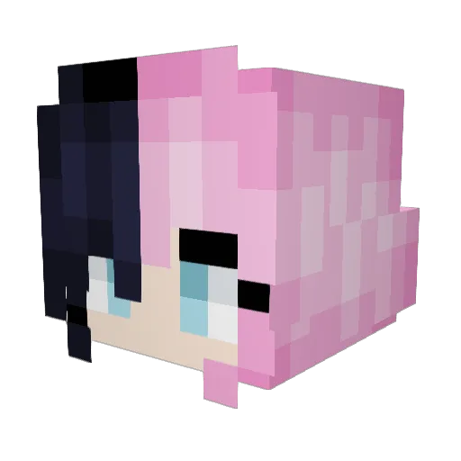iWolffi Minecraft avatar head, 3D render